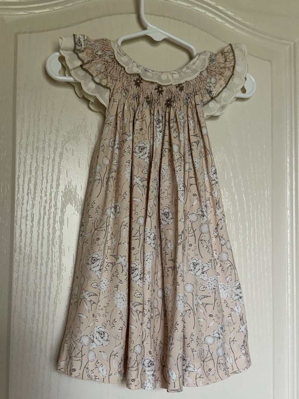 Belan Smocked Floral Baby Dress 12M